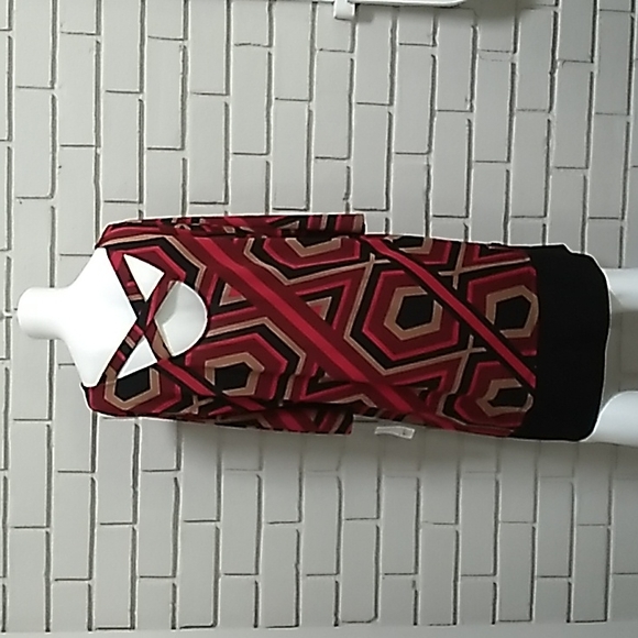 NY Collection Multicolor Criss Cross Back Dress. Size 1X NWT - Picture 5 of 10